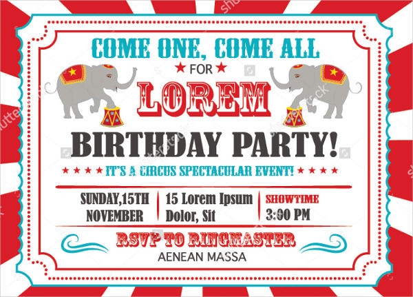 9 Circus Invitation Templates Free Editable PSD AI Vector EPS 