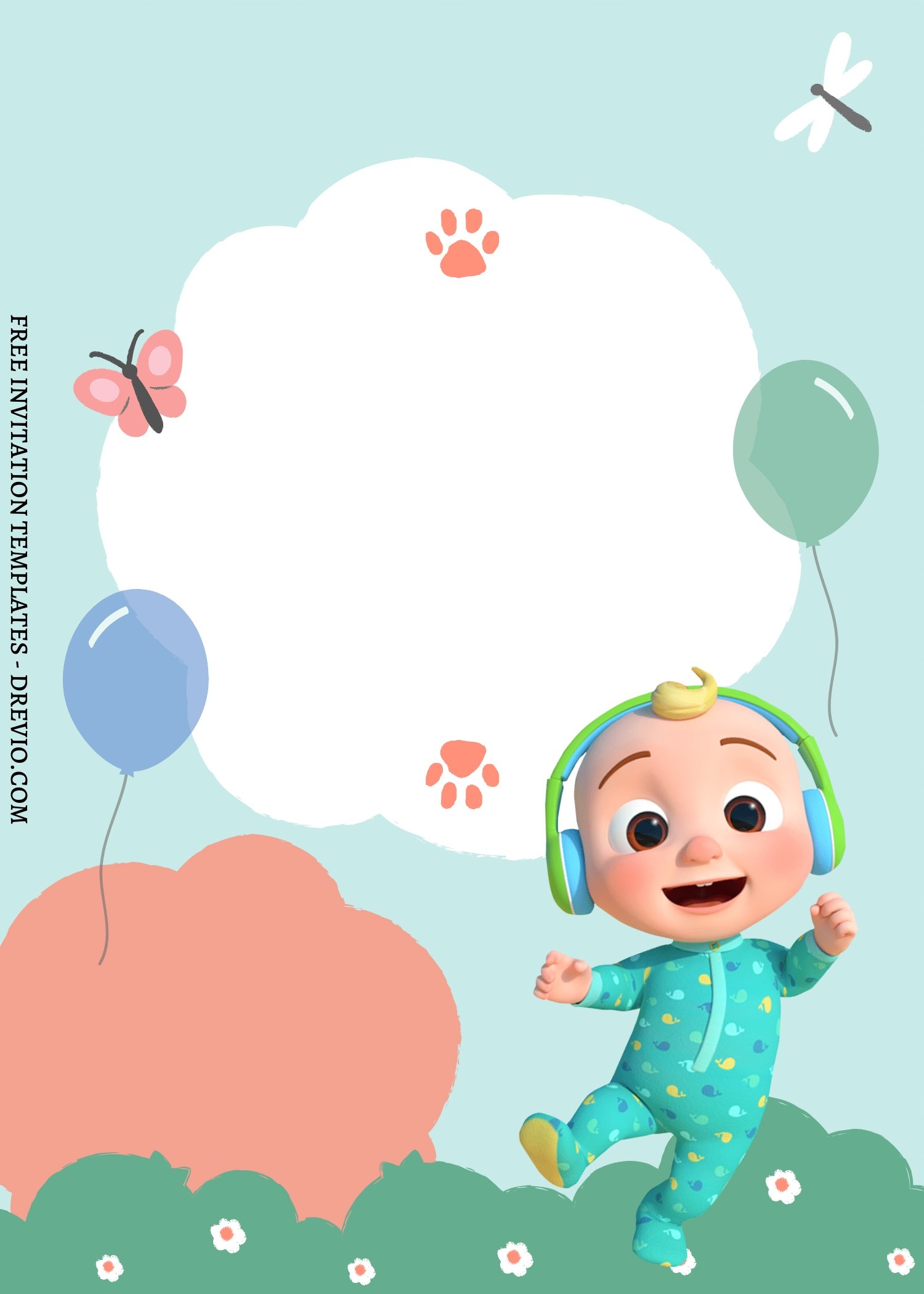 9 Cocomelon Editable Canva Gender Reveal Invitation Templates 