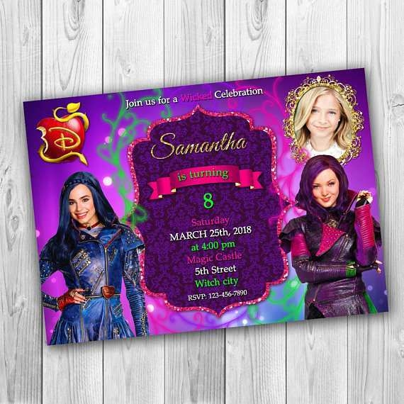 91 Report Descendants Party Invitation Template For Free By Descendants 