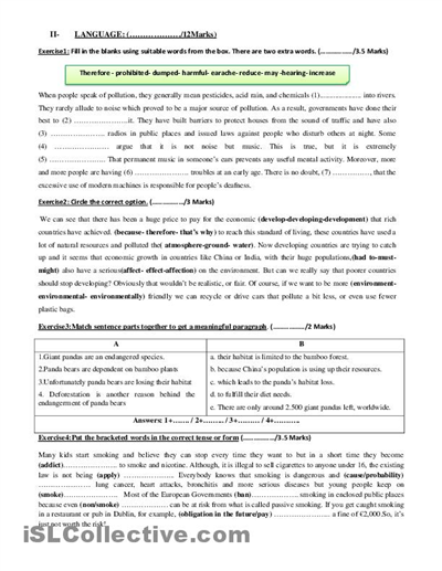 9th grade english worksheets