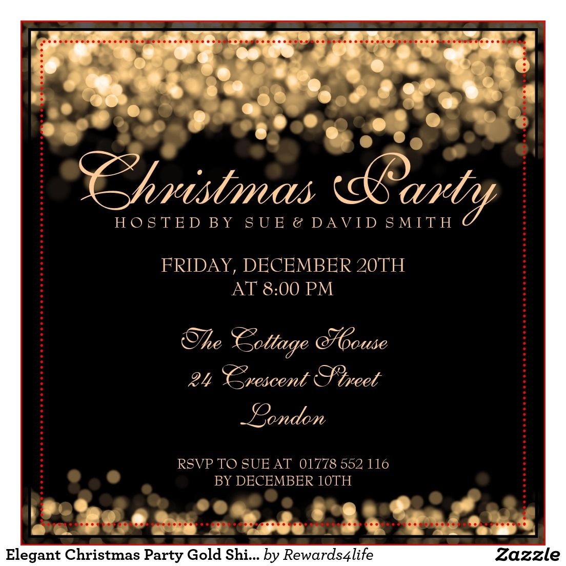 elegant christmas party invitations templates