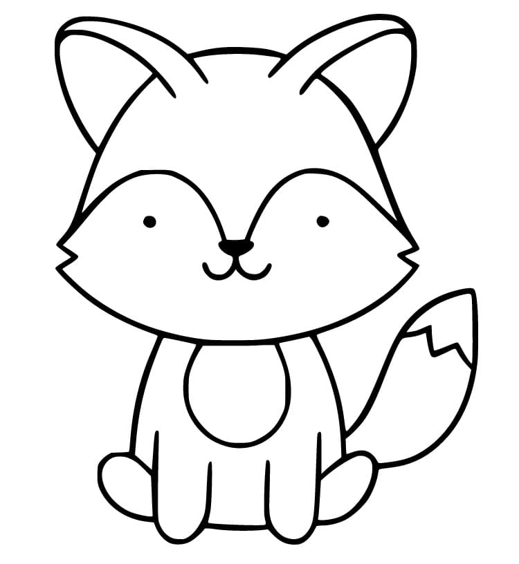 Cute Fox Coloring Pages