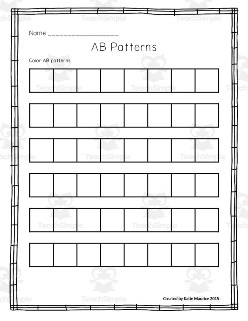 AB Patterns Worksheets Worksheets Library