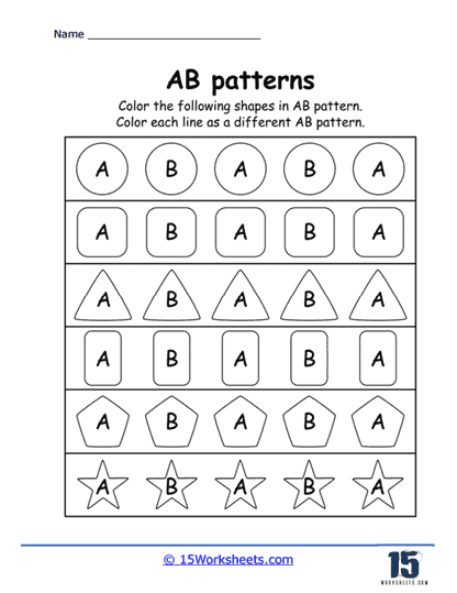 AB Patterns Worksheets Worksheets Library
