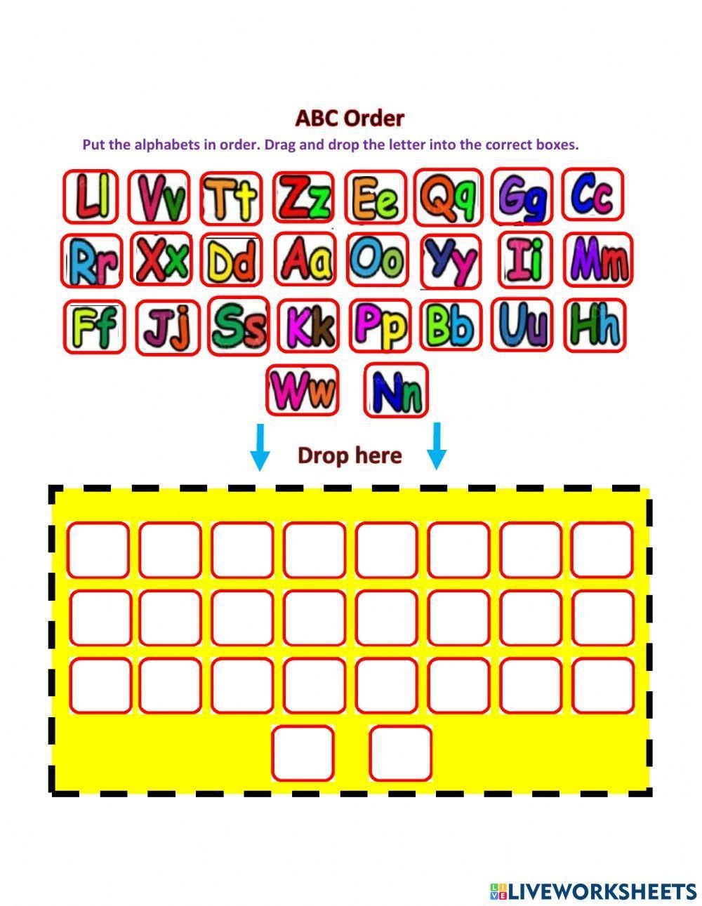 abc order worksheet