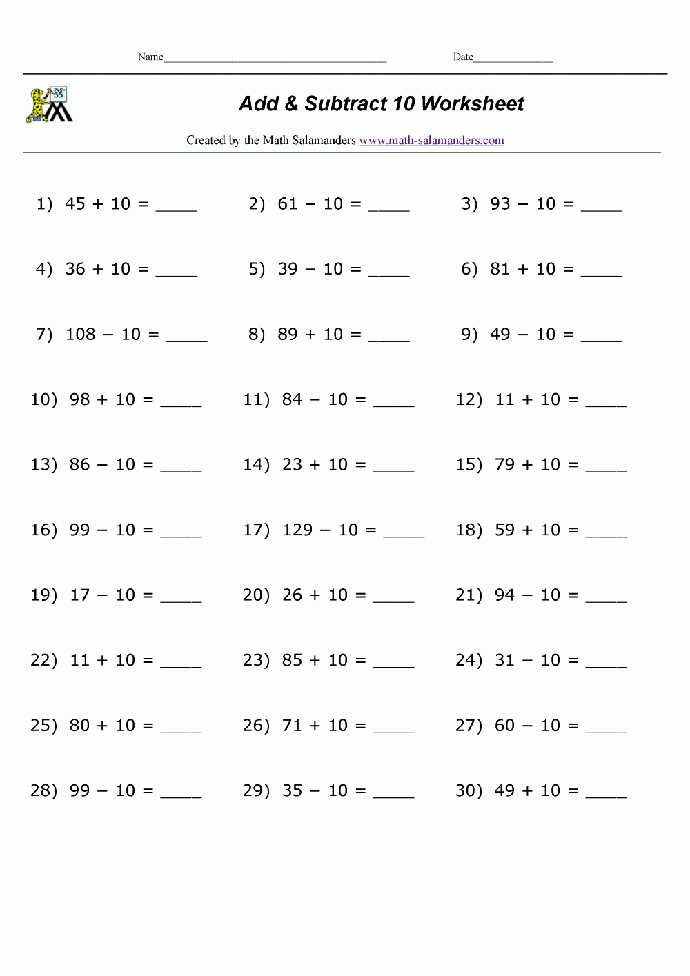 Adding And Subtracting Within 10 Worksheets Free Worksheets Printable