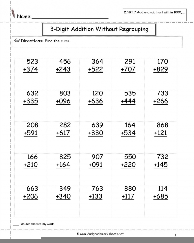 Adding Hundreds Worksheet Math Worksheets Printable