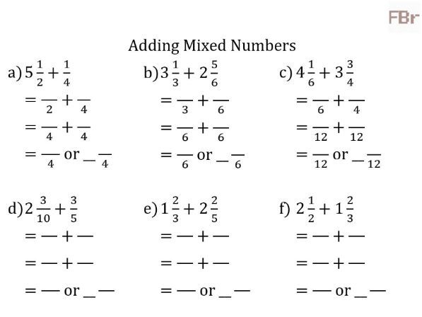 adding and subtracting mixed numbers worksheet 7th grade