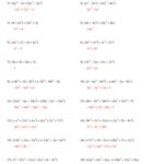 Adding Subtracting Polynomials PDF Worksheets Library