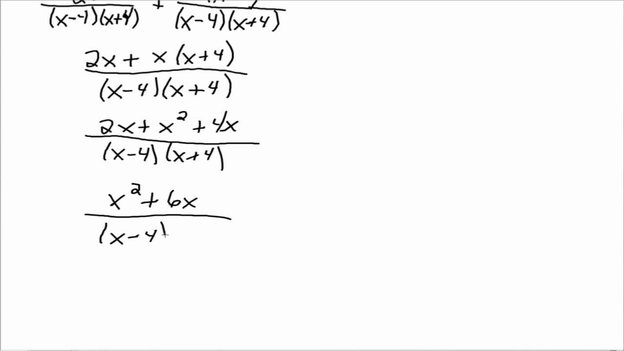 Addition And Subtraction Of Rational Expressions Worksheet
