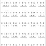 Addition And Subtraction Worksheets For Grade 3 With Answer Key