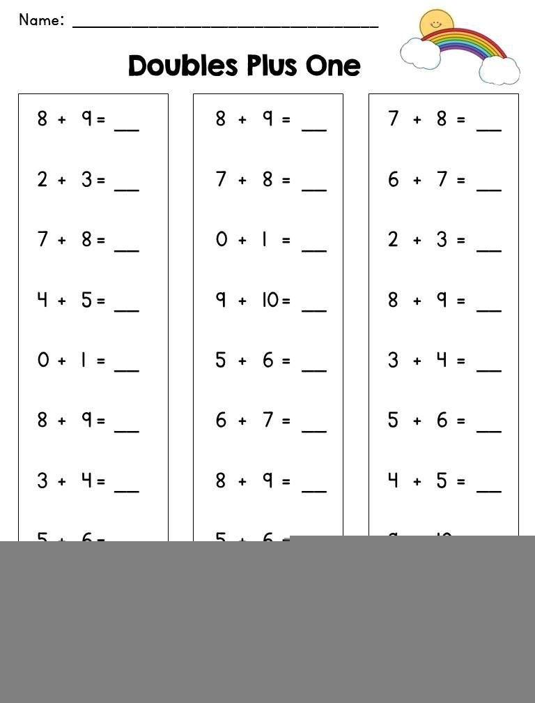 addition fluency worksheets