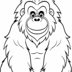 Adorable Gorilla Coloring Page Free Printable Coloring Pages