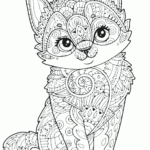 Adult Coloring Animal Pages Cute Cat COLORING PAGES PRINTABLE COM