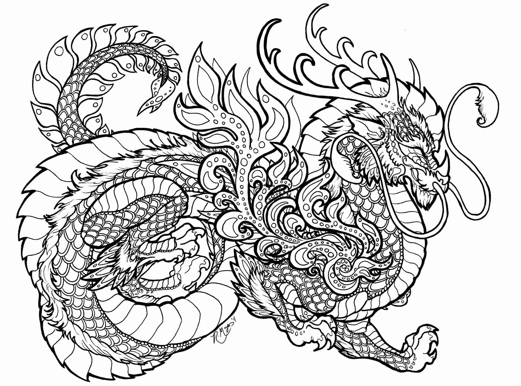 Coloring Pages Dragons Realistic