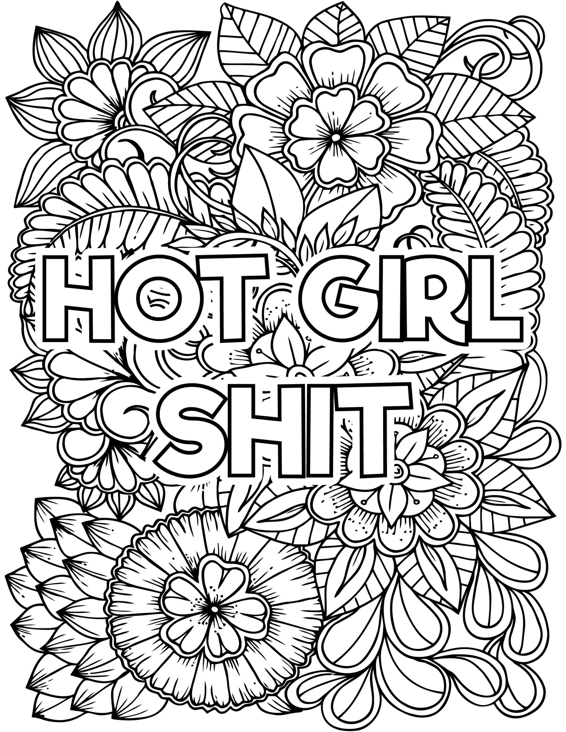 Adult Coloring Pages Printable Cuss Words Adult Coloring Pages Printable