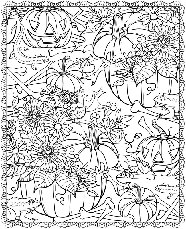 Adult Halloween Coloring Pages Coloring Home