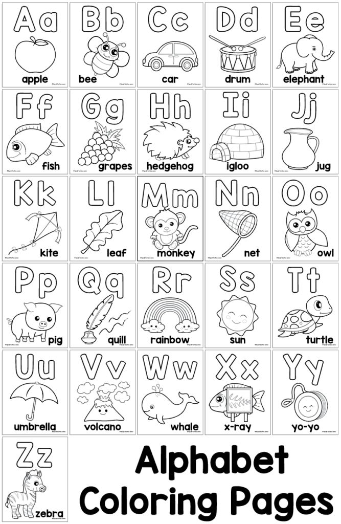 Alphabet Coloring Pages For Kids Alphabet Worksheets Preschool 