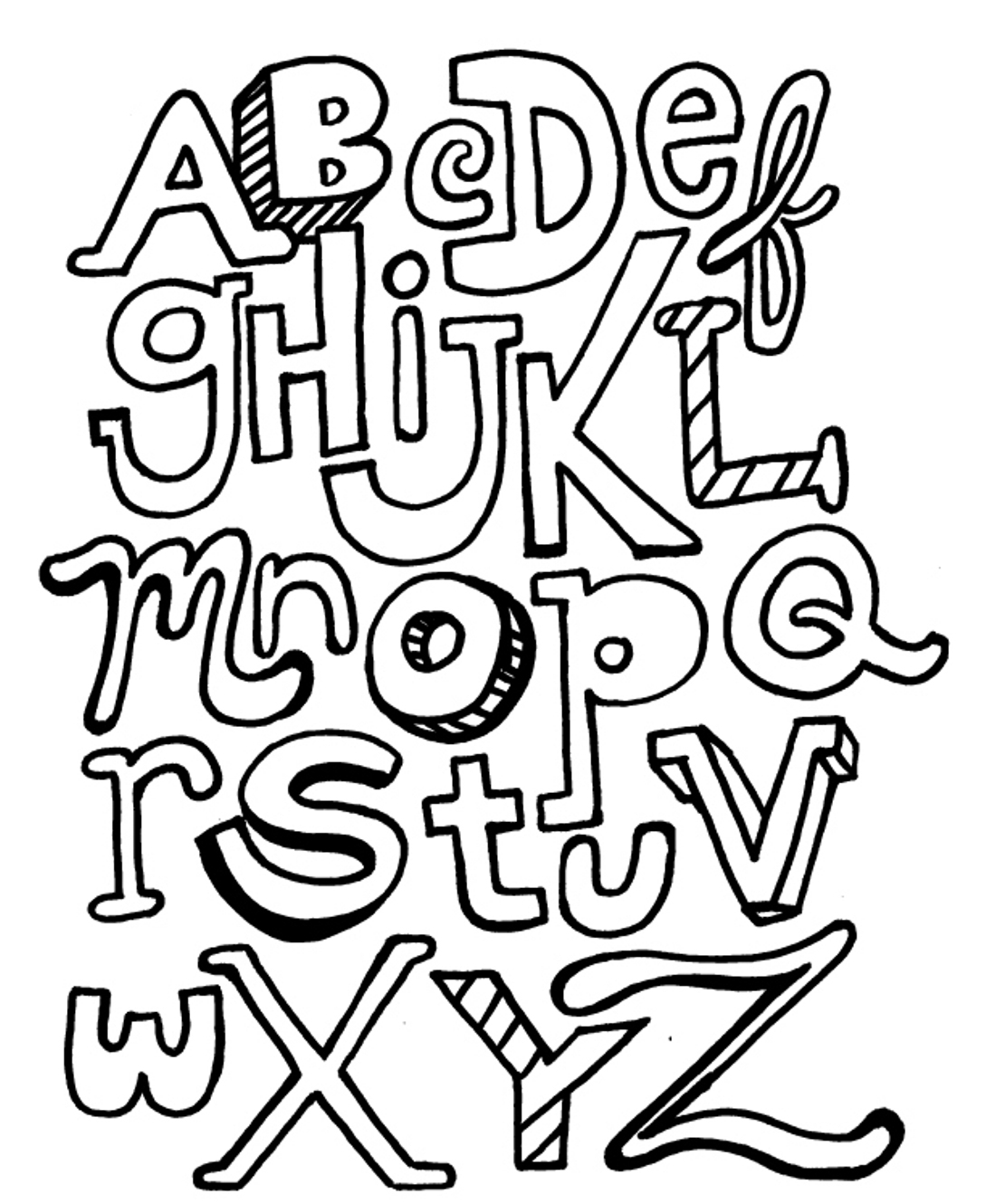 Letters Coloring Pages
