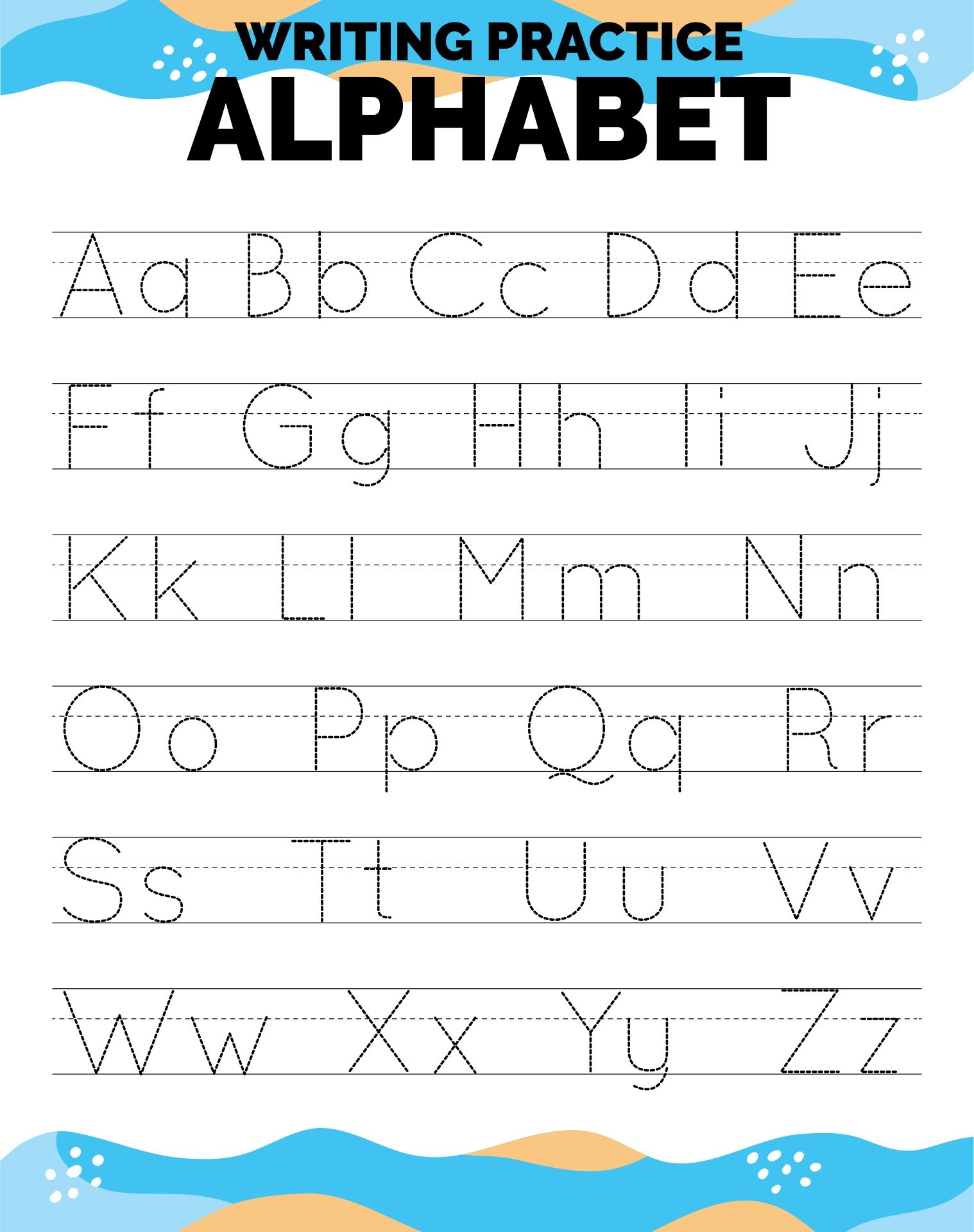 Alphabet Tracing Worksheets Alphabet Activities Preschool Alphabet FREE 