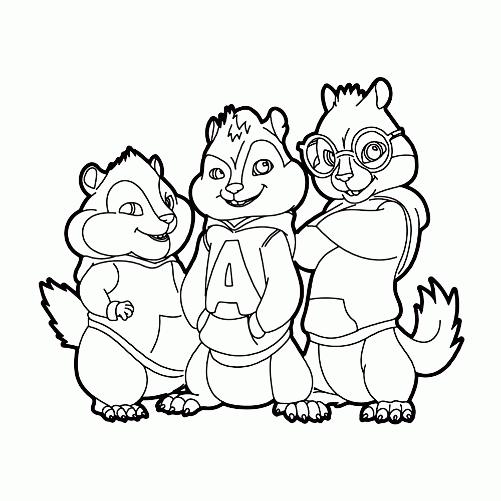 Alvin And The Chipmunks Coloring Pages Books 100 FREE And Printable 