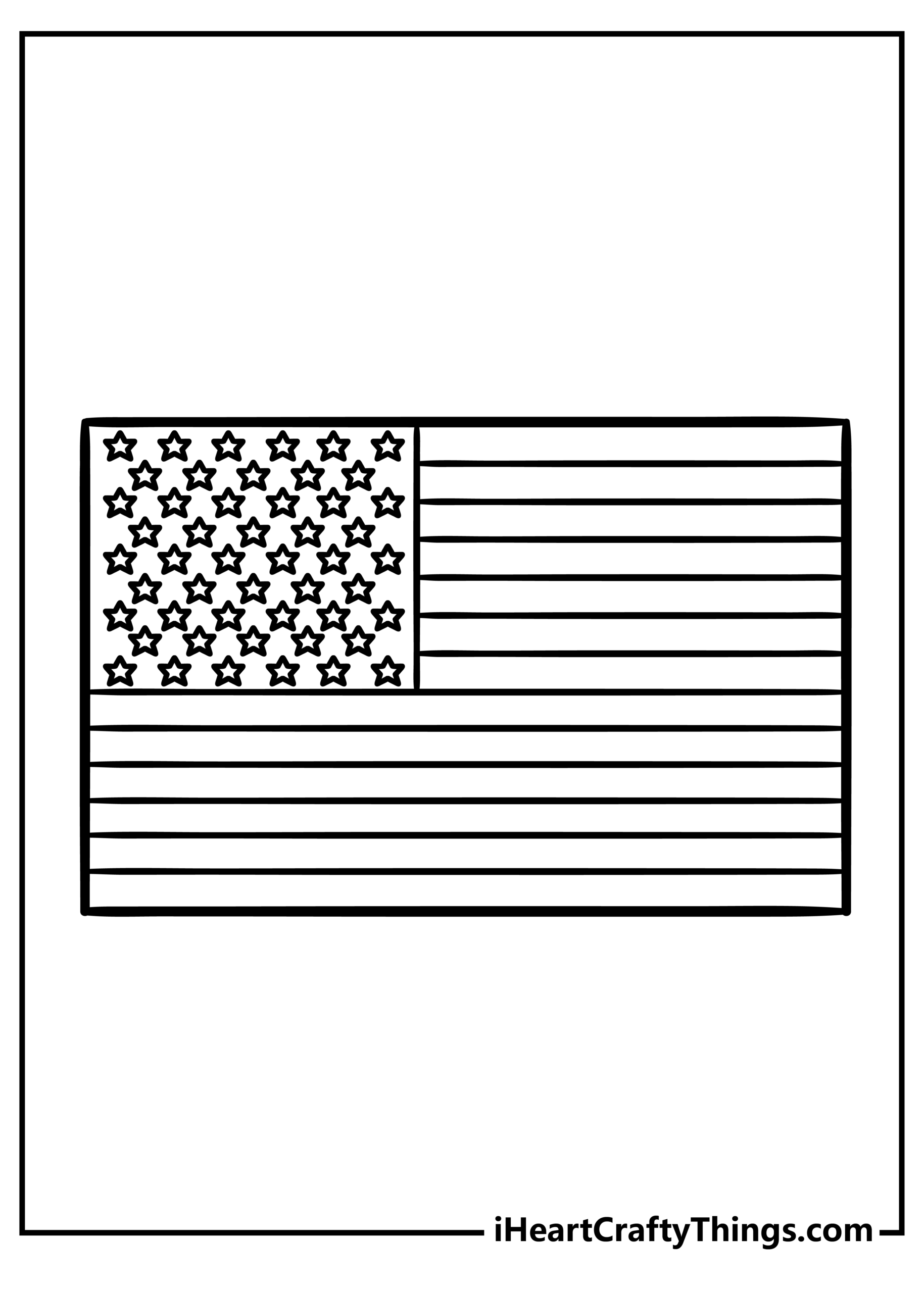 American Flag Color By Number