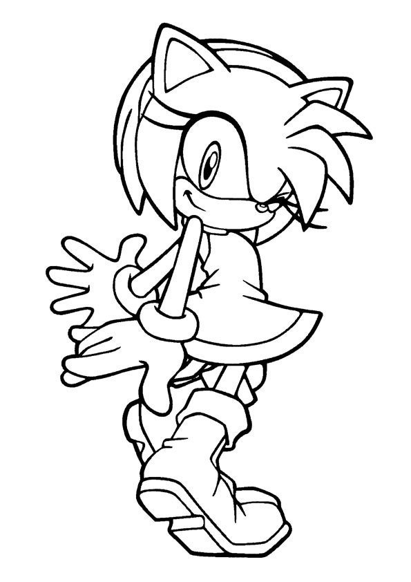 Amy From Sonic Coloring Pages