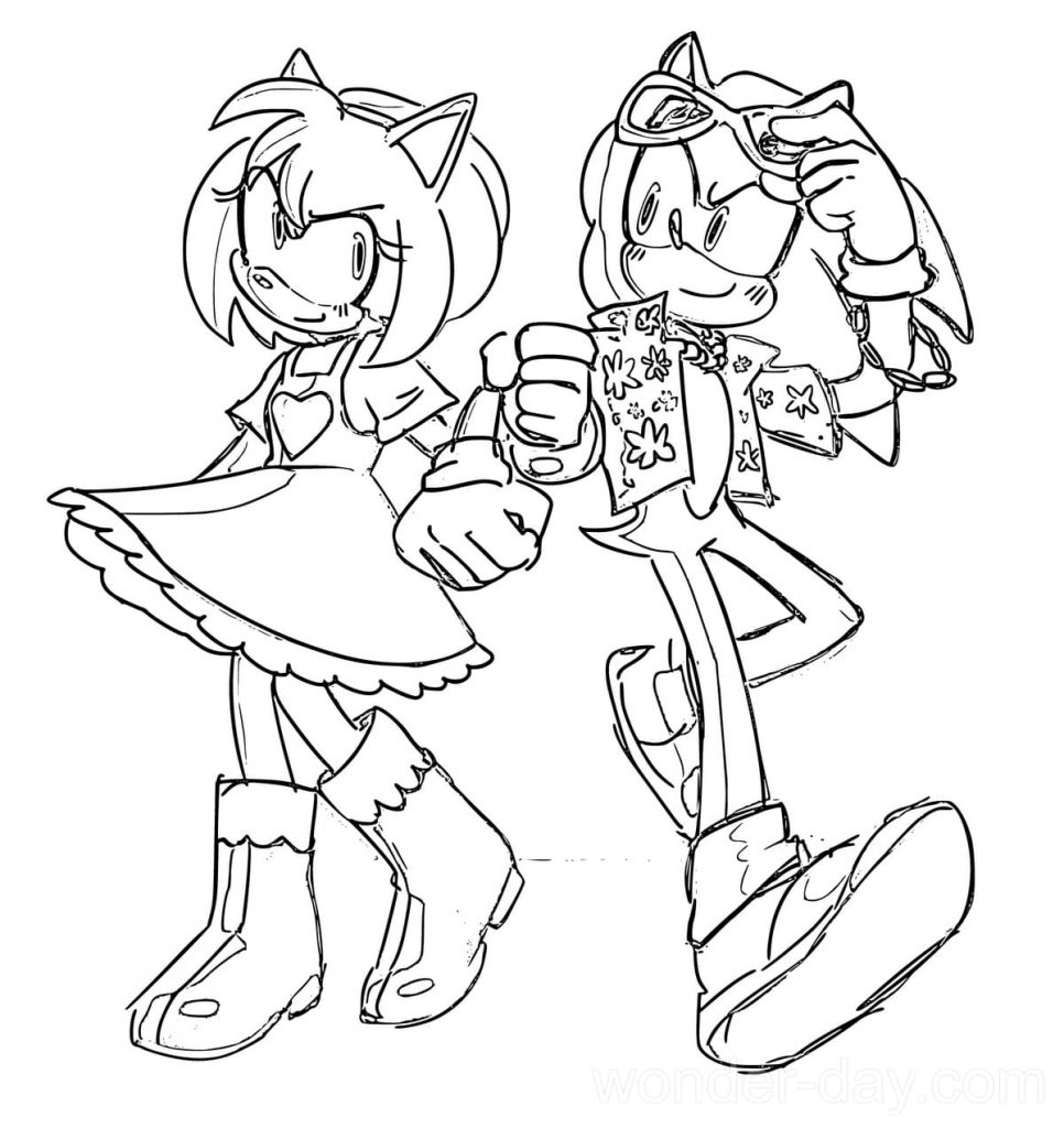 Amy From Sonic Coloring Pages Coloring Home