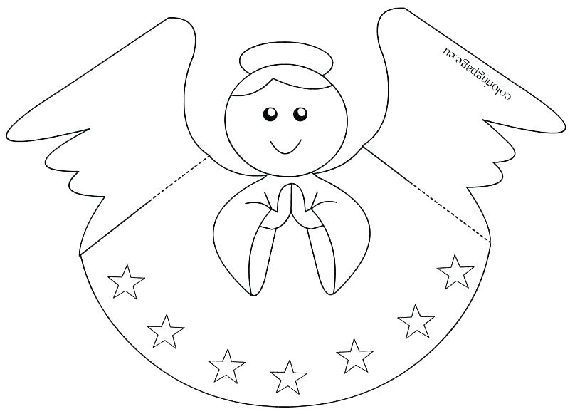 free printable paper angels craft template