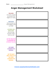 Anger Management Worksheets Worksheets Library