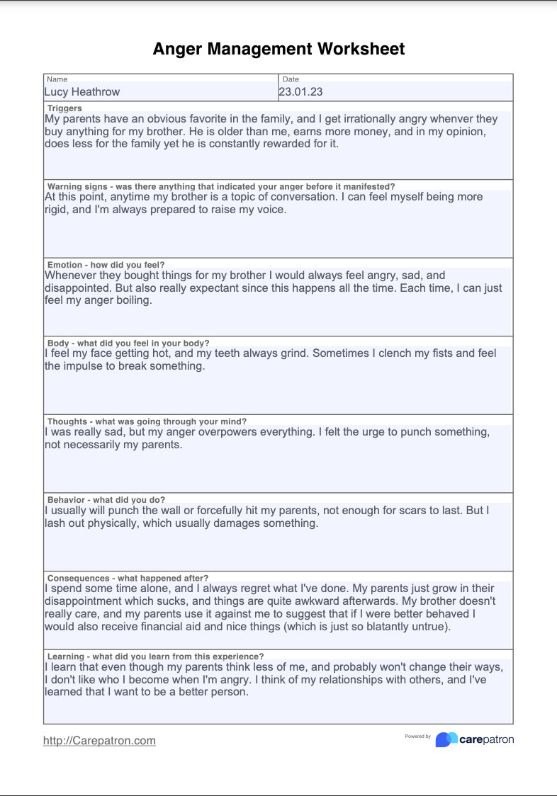 Anger Management Worksheets Worksheets Library