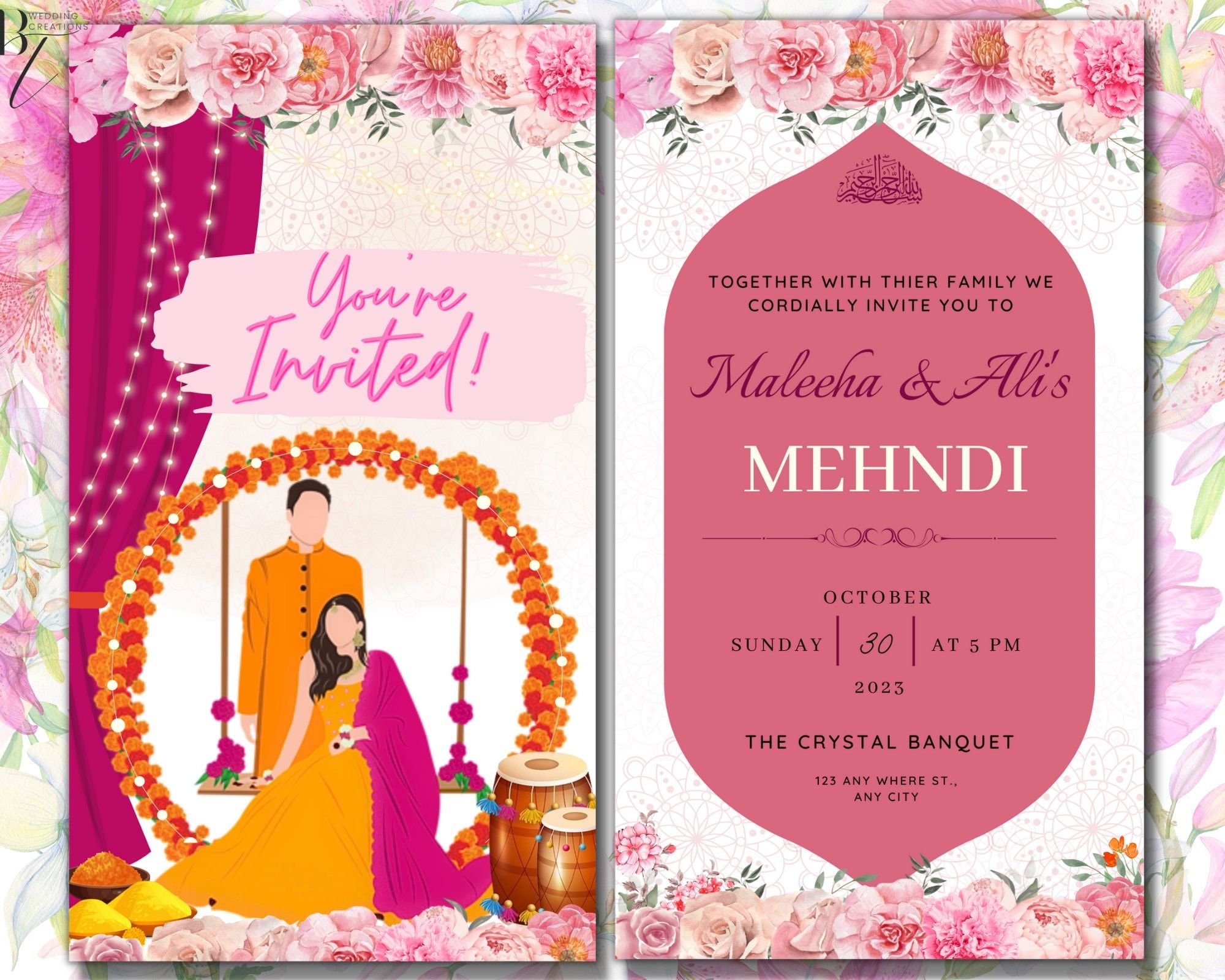 dholki invite template free