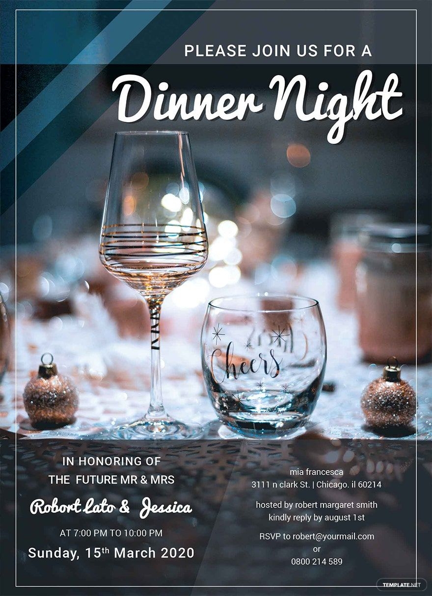 Annual Dinner Invitation Template In Word Pages PSD Illustrator 