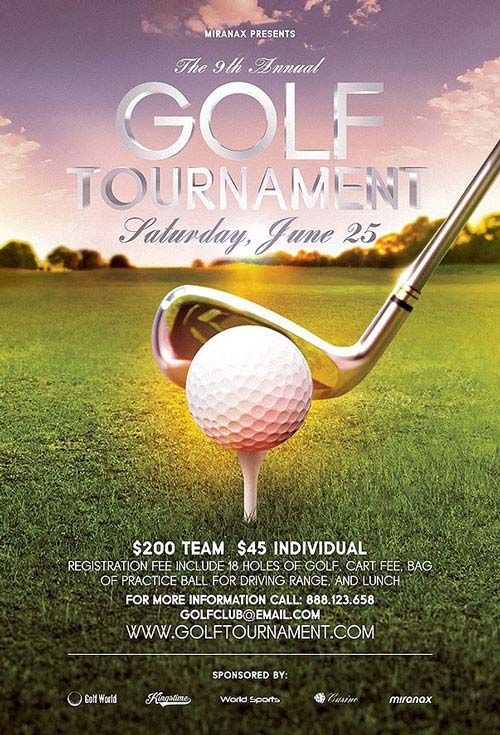 Annual Golf Tournament Flyer Template Premium Flyer FFFLYER Golf