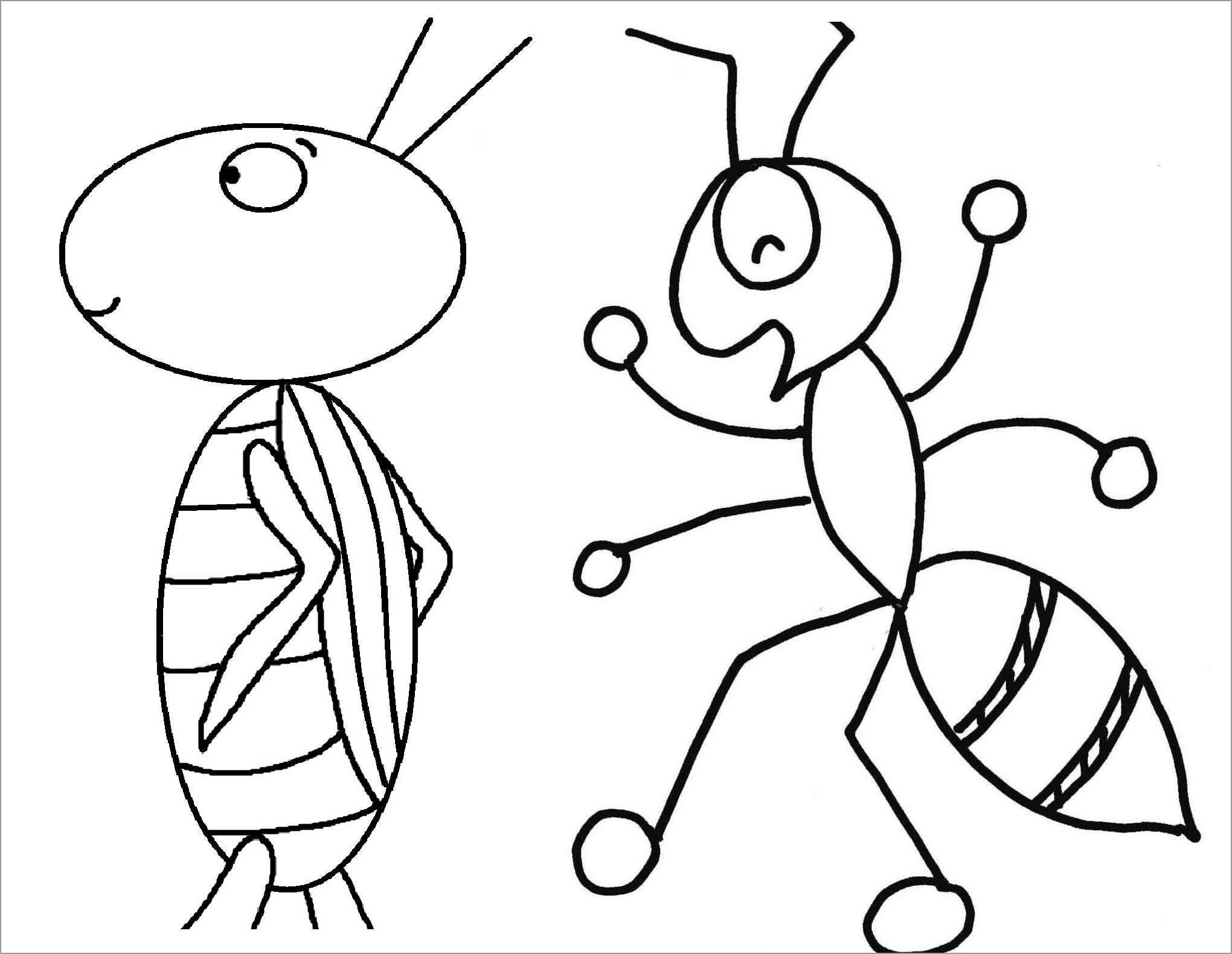 Ant Coloring Page