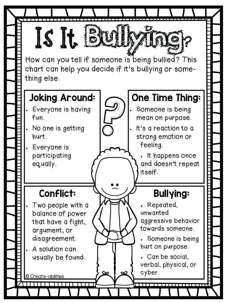 worksheets for bullying
