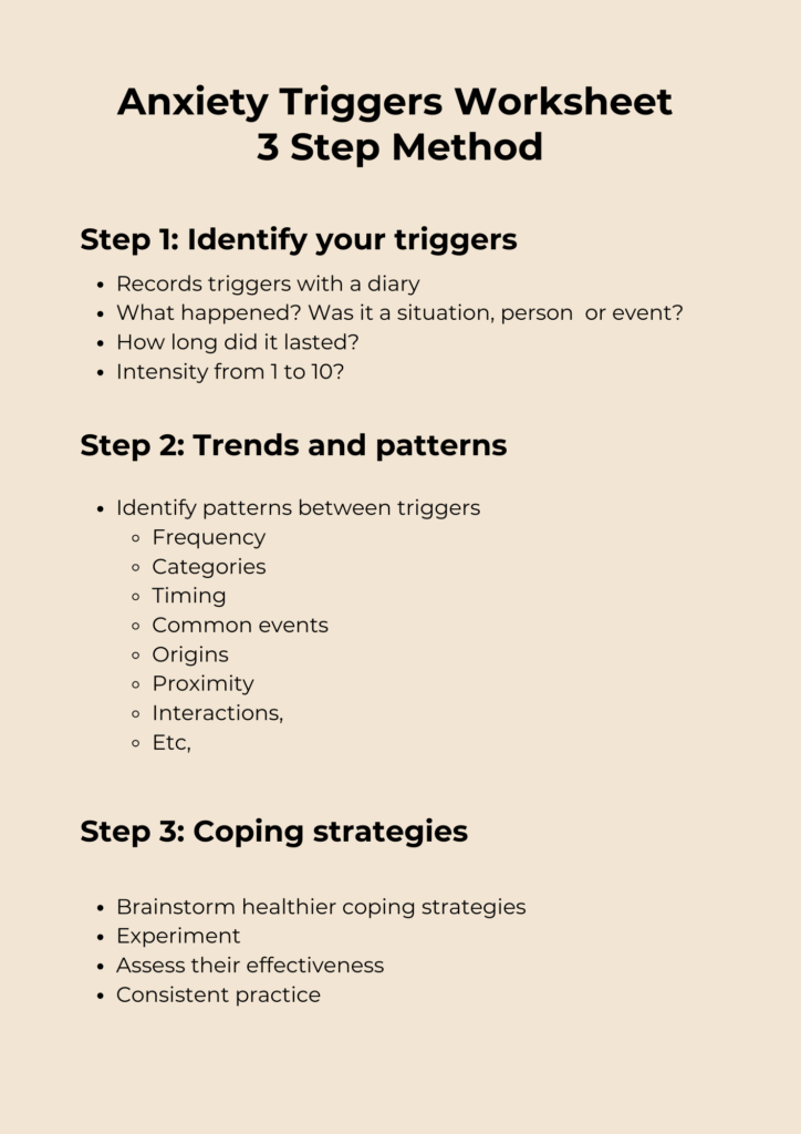 Anxiety Triggers Worksheet A Practical And Simple Guide Anxiety 