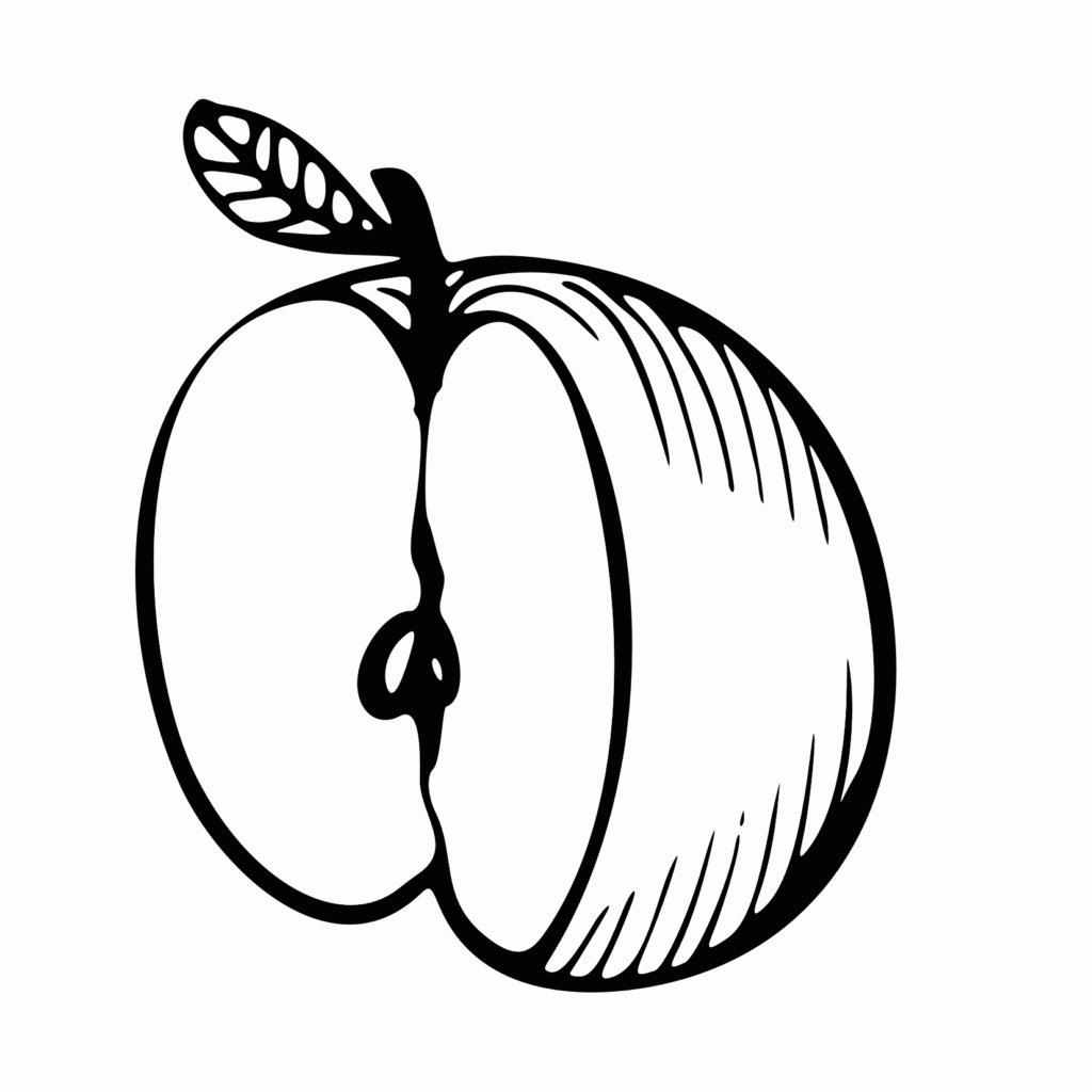 Apple Color Page Printable Free Rilocap
