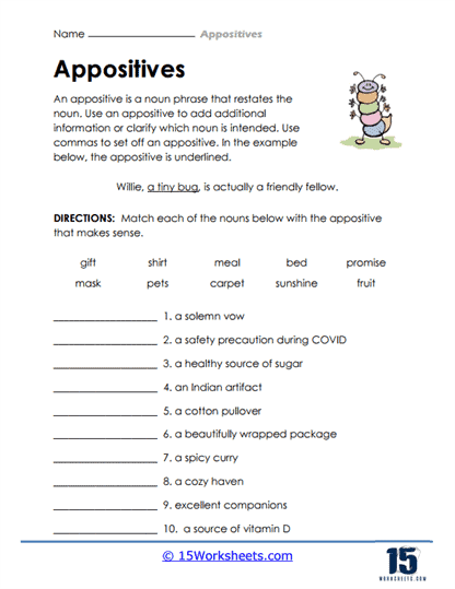 Appositives Worksheets 15 Worksheets Worksheets Library