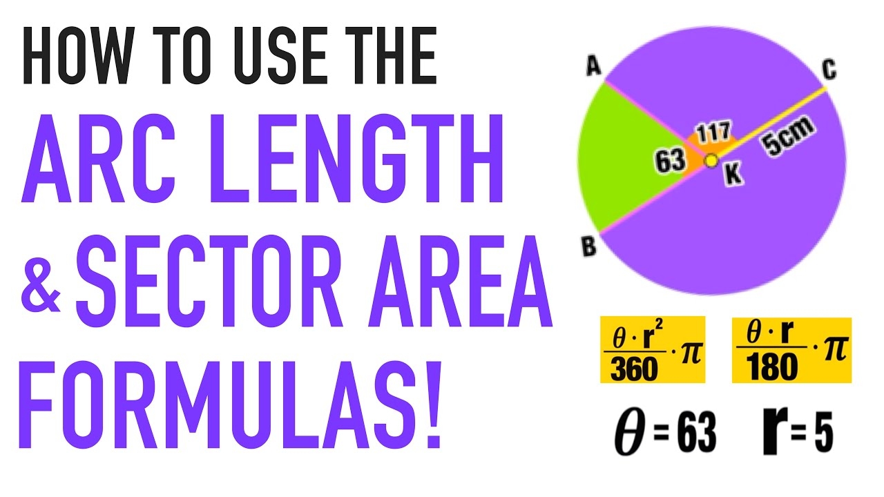 Arc Length Formula And Sector Area Formula Explained Worksheets Library