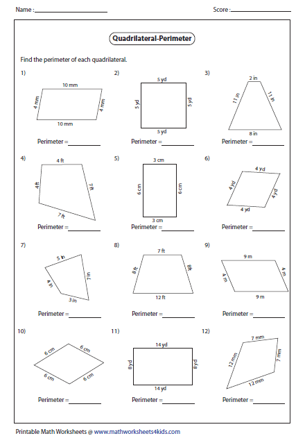 Area And Perimeter Worksheets Grade 4 Pdf Clocksoftware