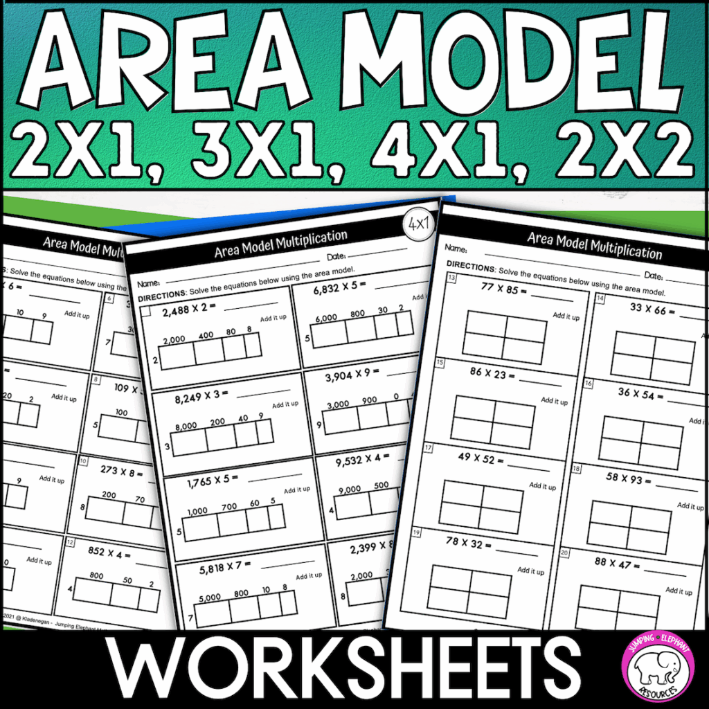 Area Model Multiplication Worksheets Worksheets Library