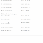 Arithmetic And Geometric Sequences Coloring Activity Worksheets Library