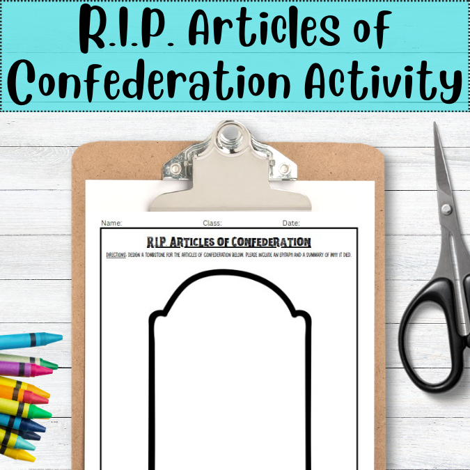 articles of confederation worksheet