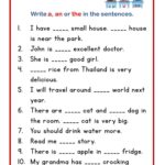 Articles Worksheets A An And The K5 Learning Worksheets Library