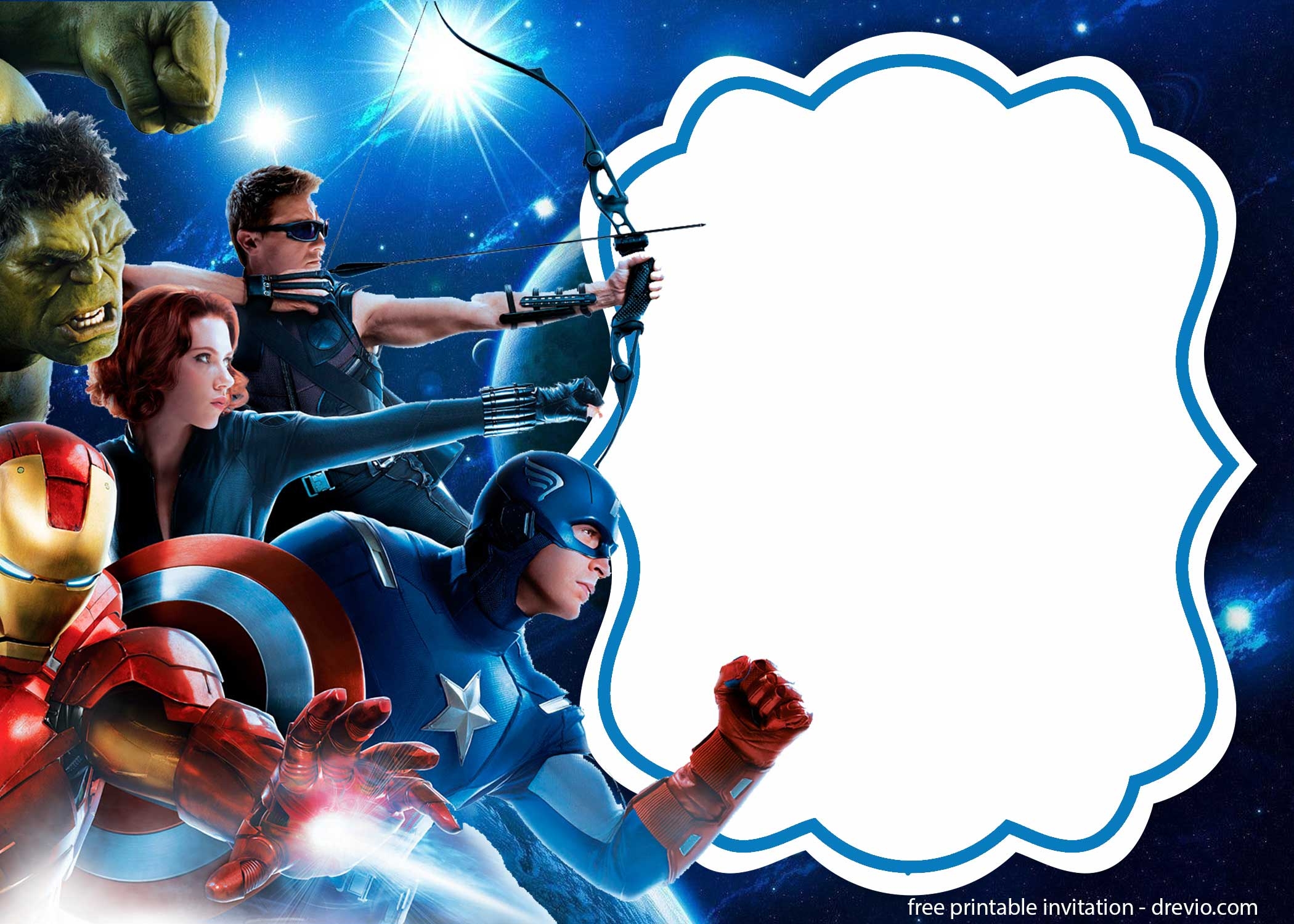 downloadable editable avengers invitation template