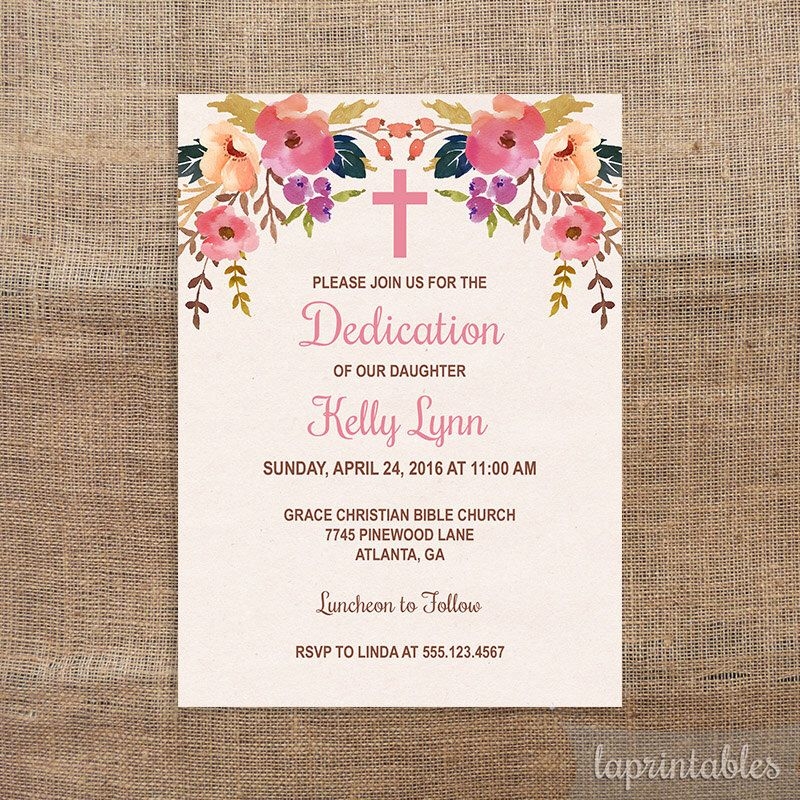 Baby Dedication Invitation Template BestTemplatess BestTemplatess
