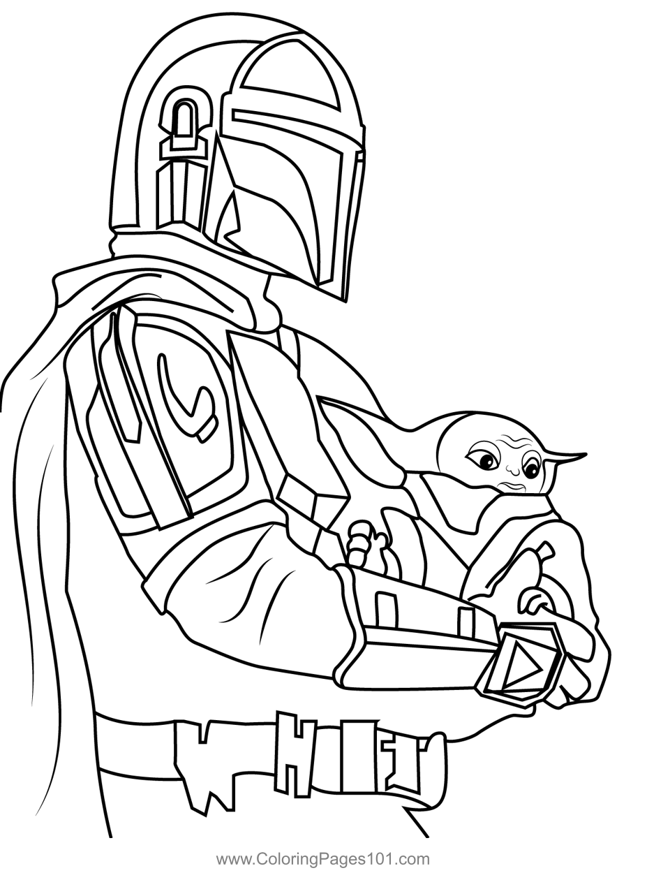 printable coloring pages baby yoda