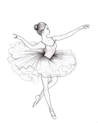 Ballet Dancer Coloring Page Coloring Book