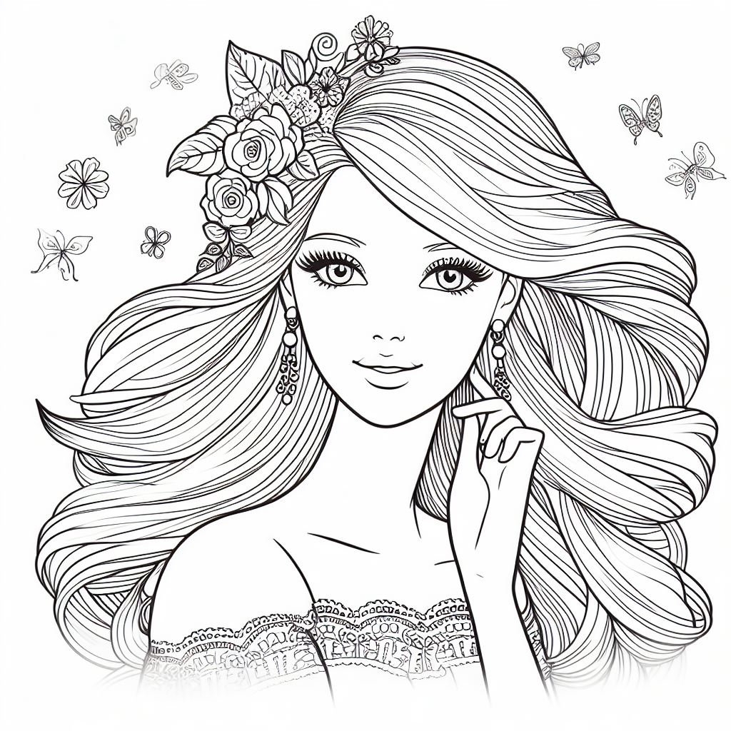 Coloring Page Barbie